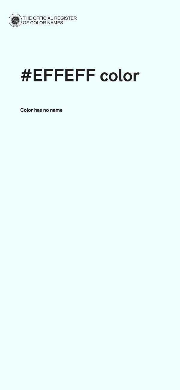 #EFFEFF color image