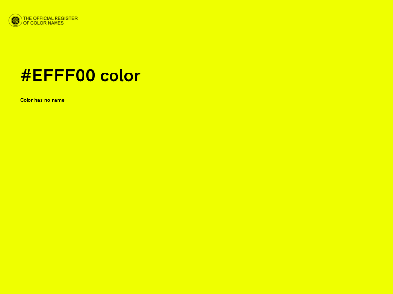 #EFFF00 color image