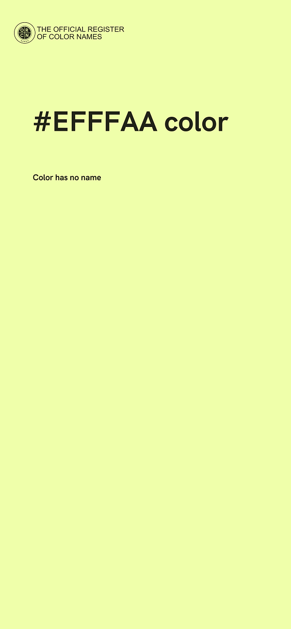 #EFFFAA color image