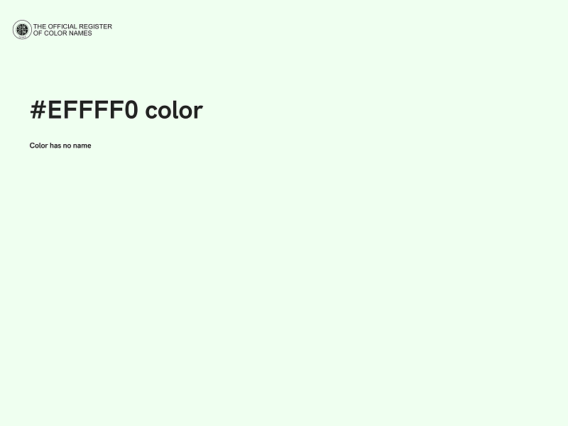 #EFFFF0 color image