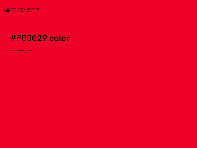 #F00029 color image