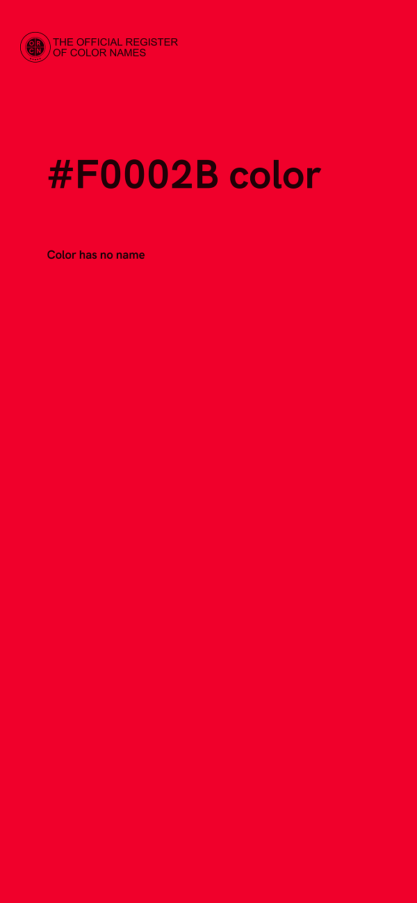 #F0002B color image