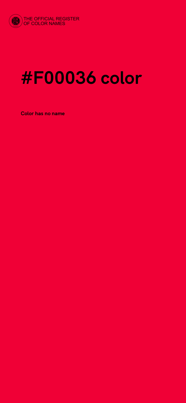 #F00036 color image