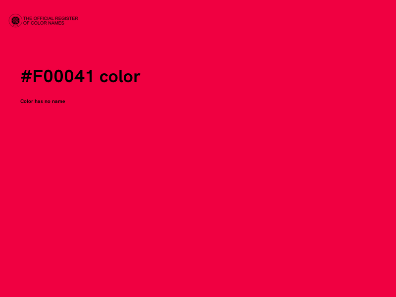 #F00041 color image
