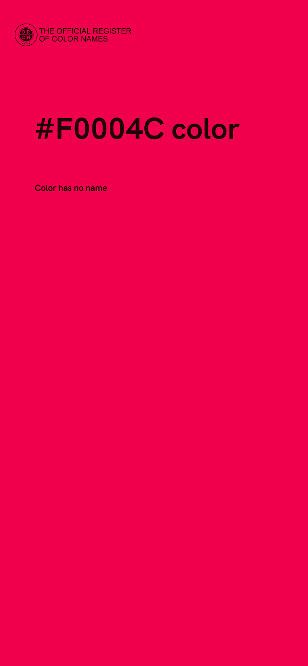 #F0004C color image