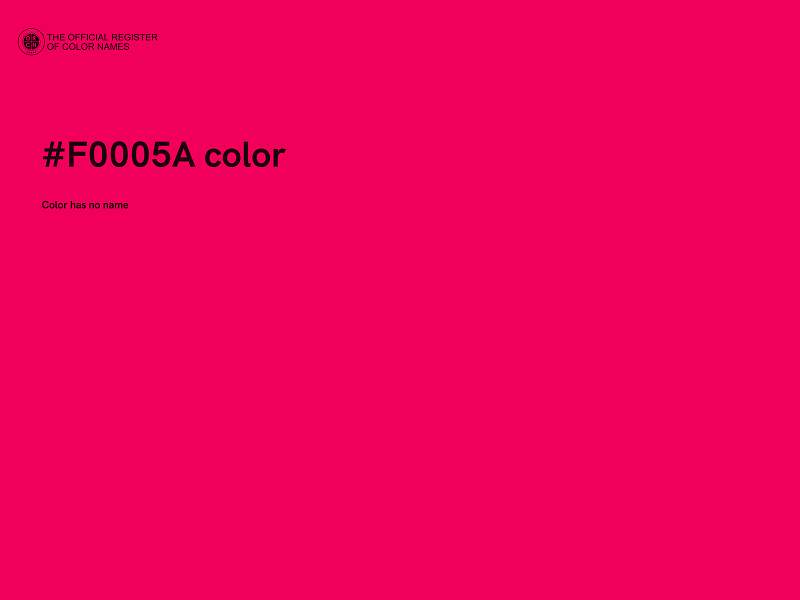 #F0005A color image