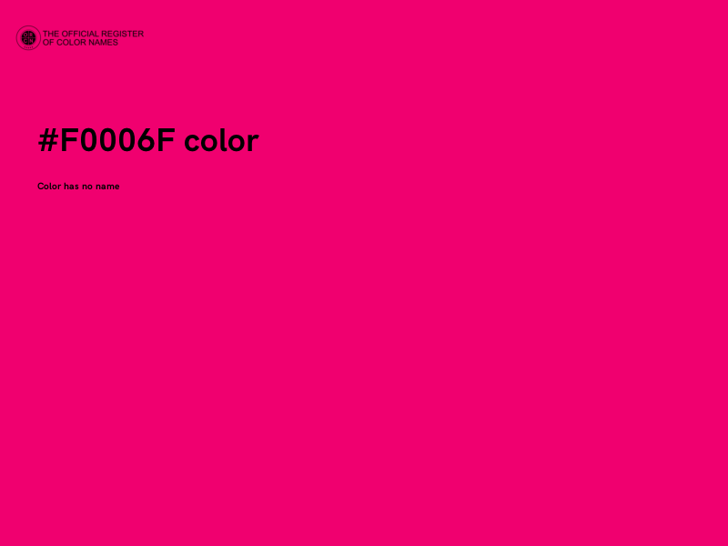 #F0006F color image