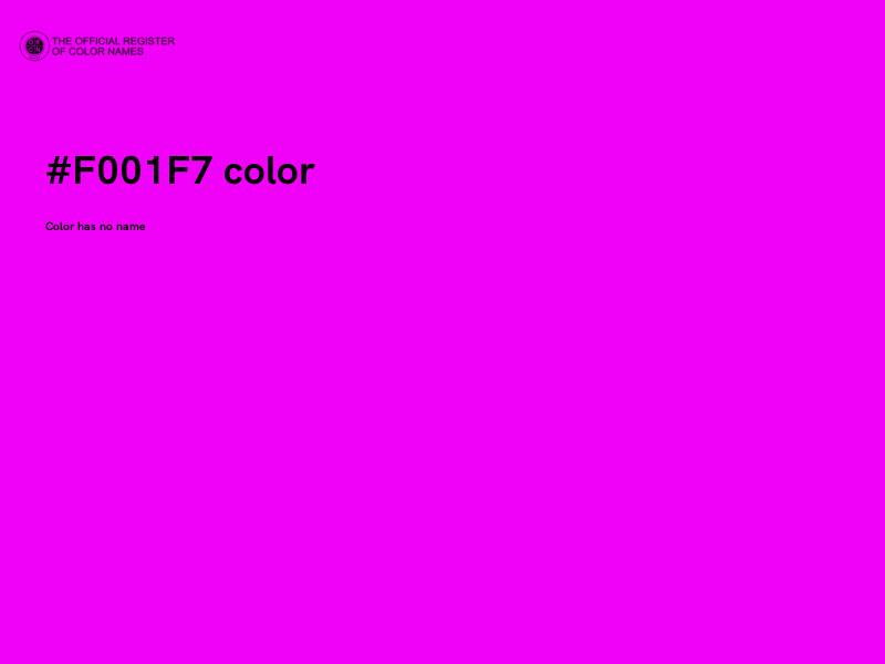 #F001F7 color image