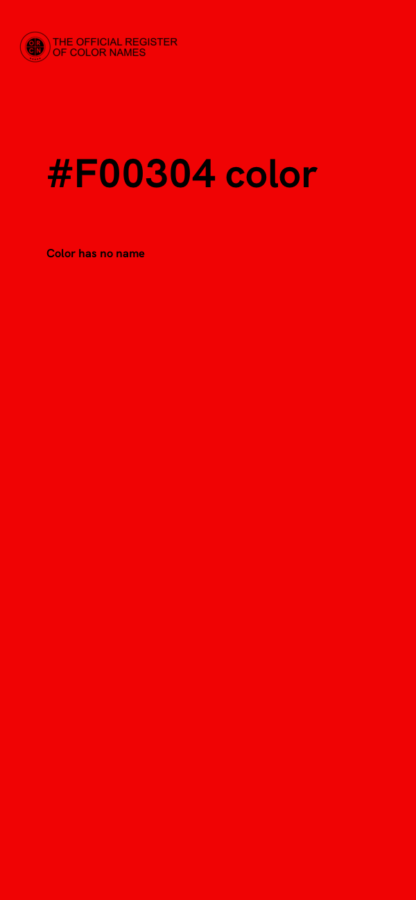#F00304 color image