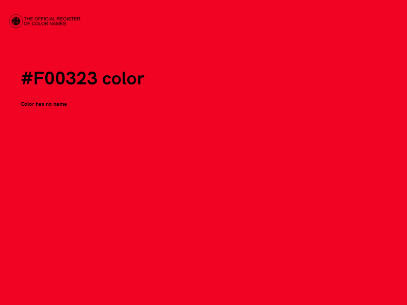 #F00323 color image