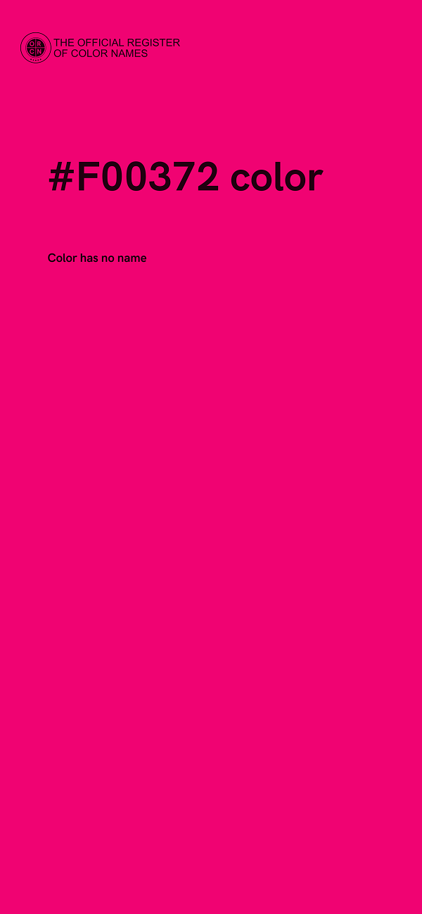 #F00372 color image