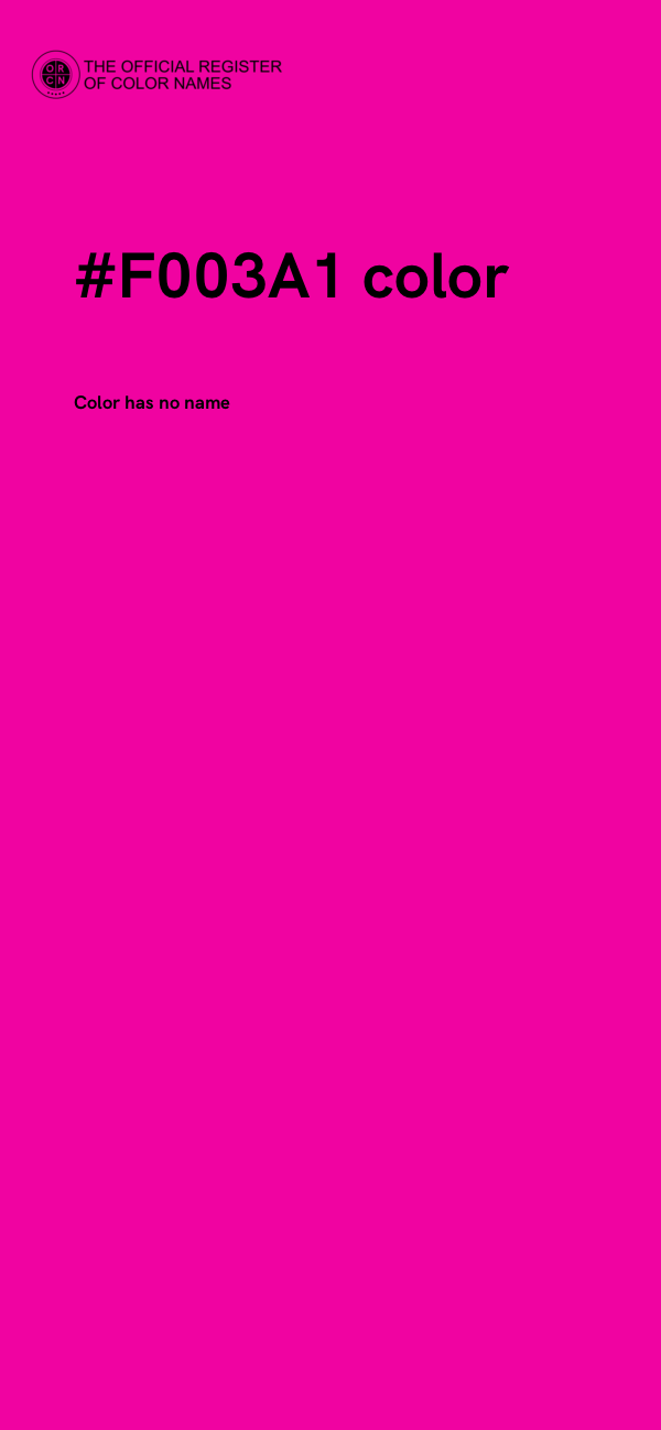 #F003A1 color image