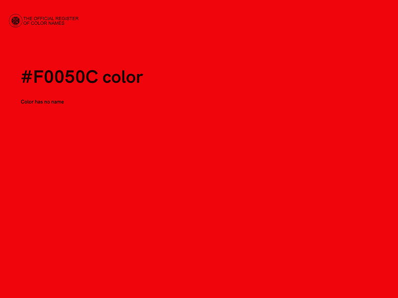 #F0050C color image