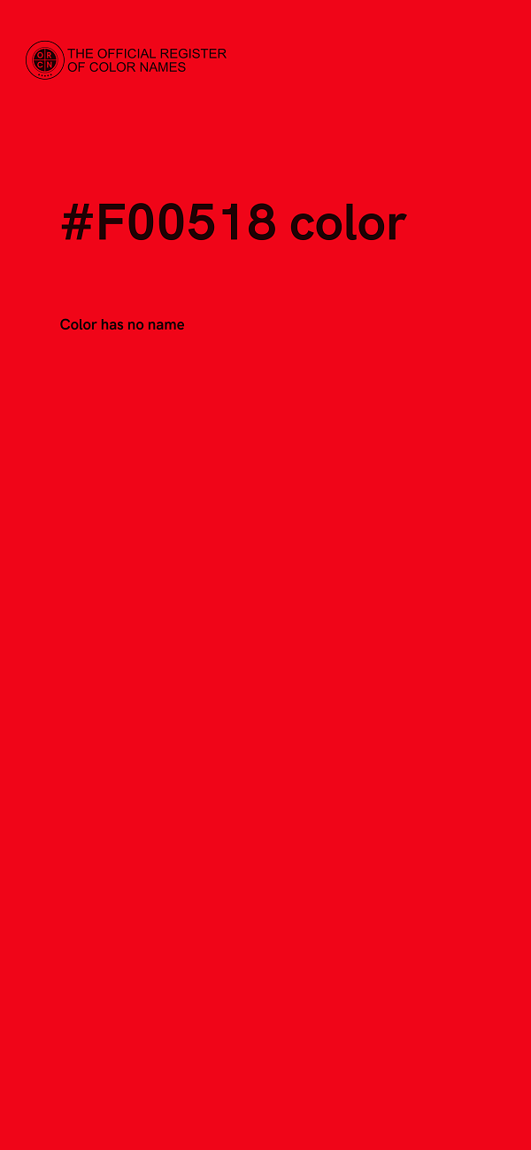 #F00518 color image