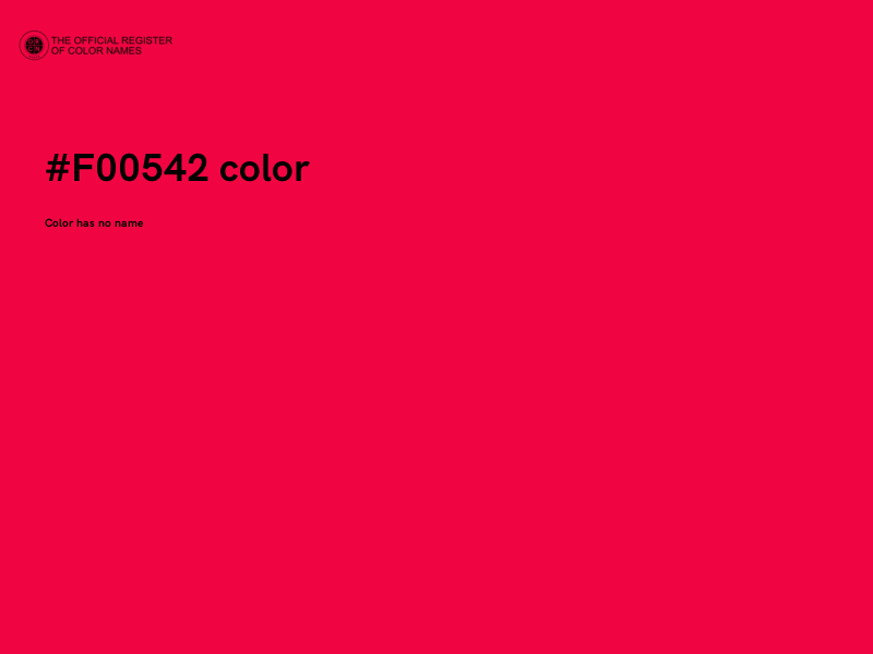 #F00542 color image
