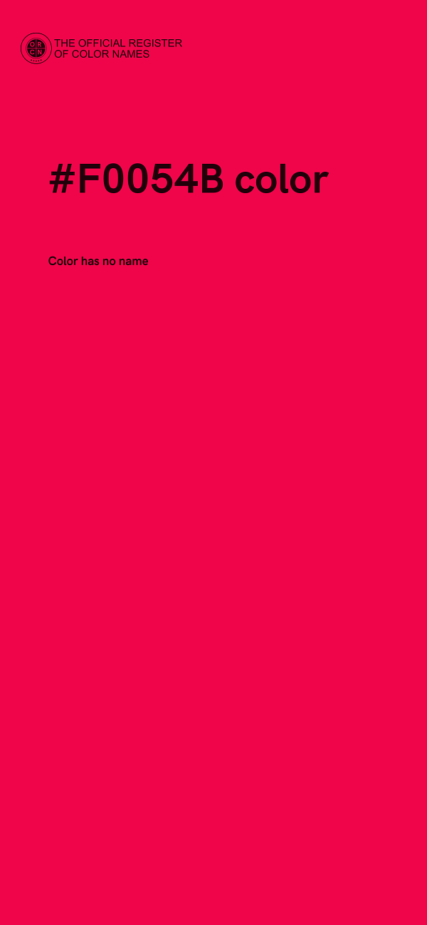 #F0054B color image