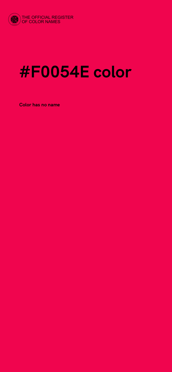 #F0054E color image
