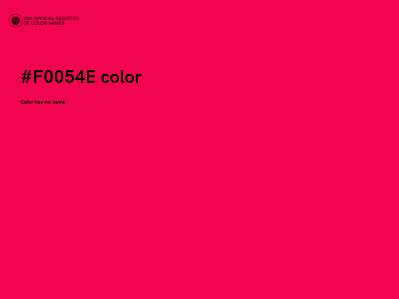 #F0054E color image