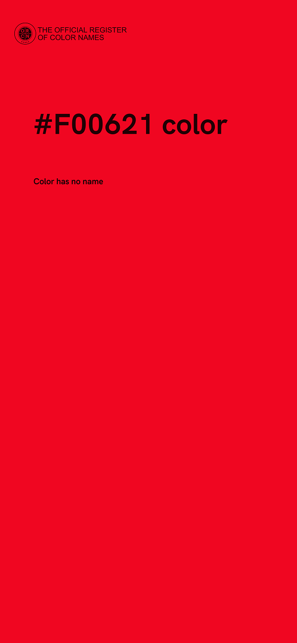 #F00621 color image