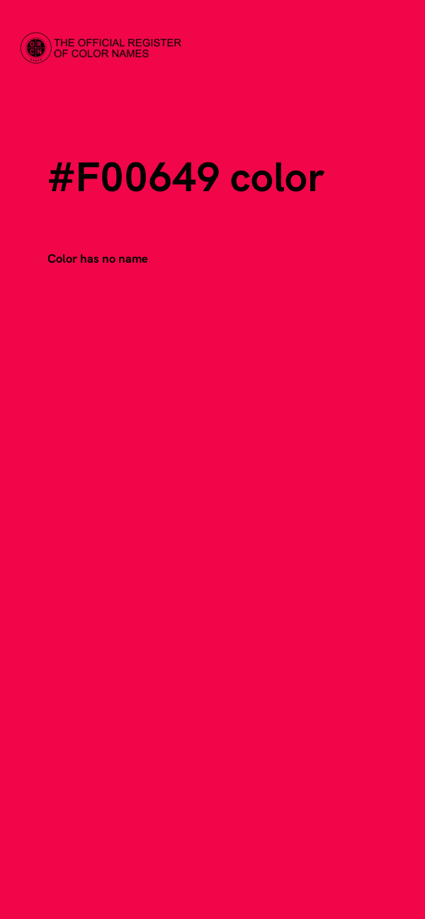 #F00649 color image
