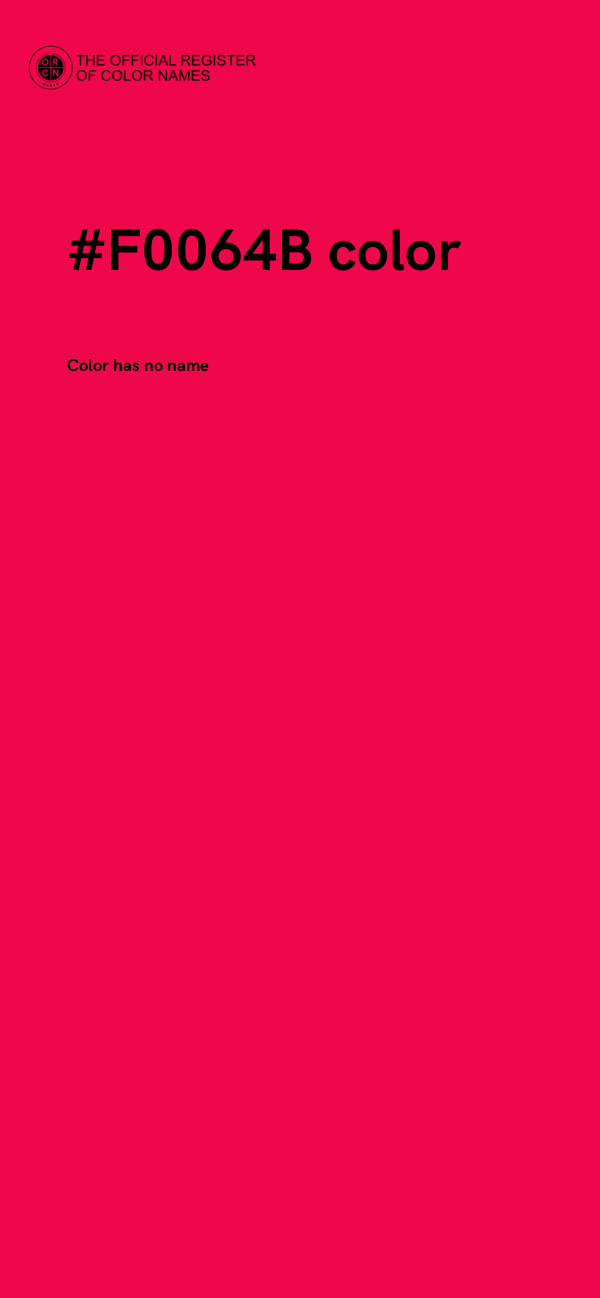 #F0064B color image