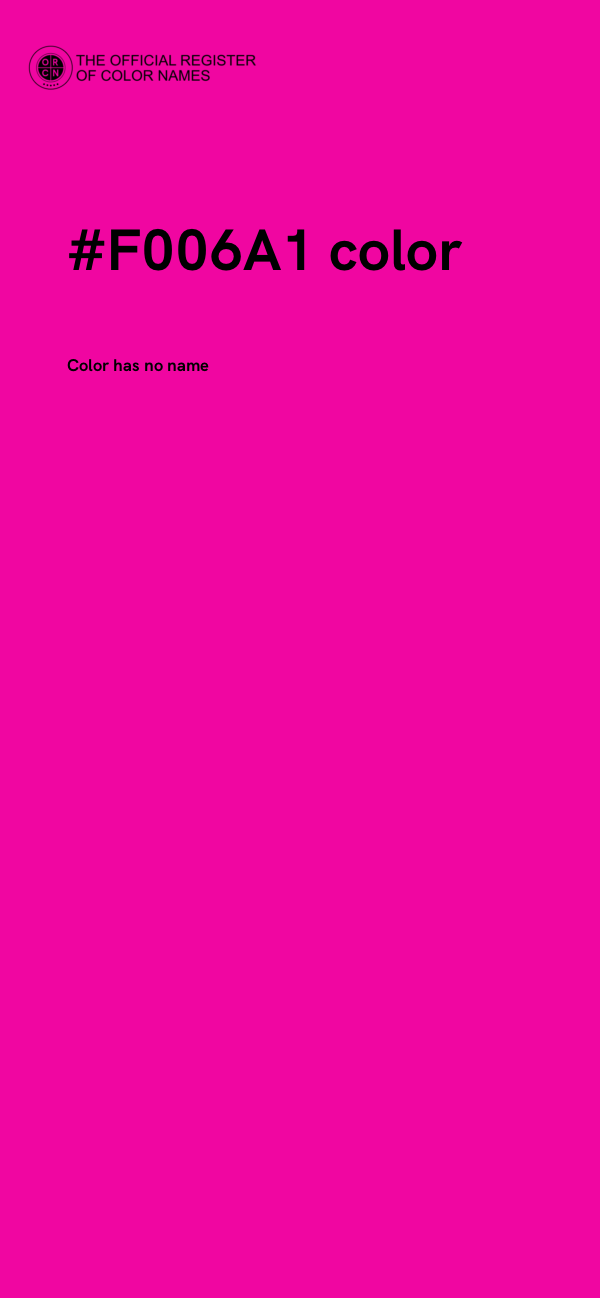 #F006A1 color image