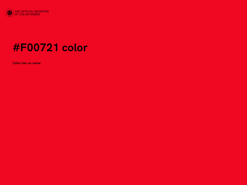 #F00721 color image