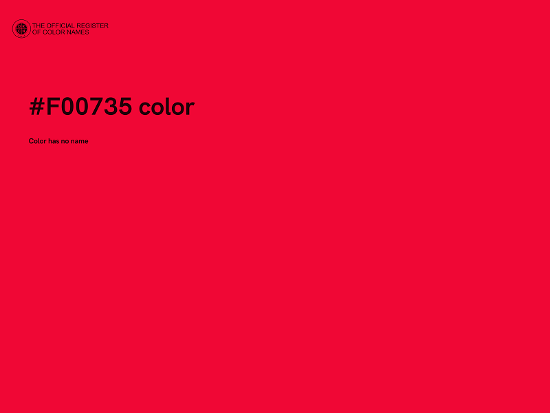 #F00735 color image