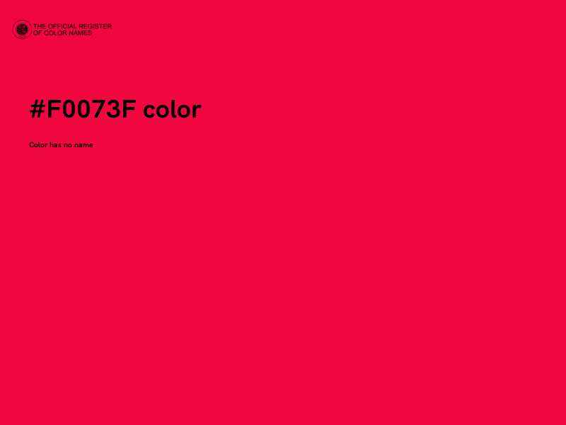 #F0073F color image