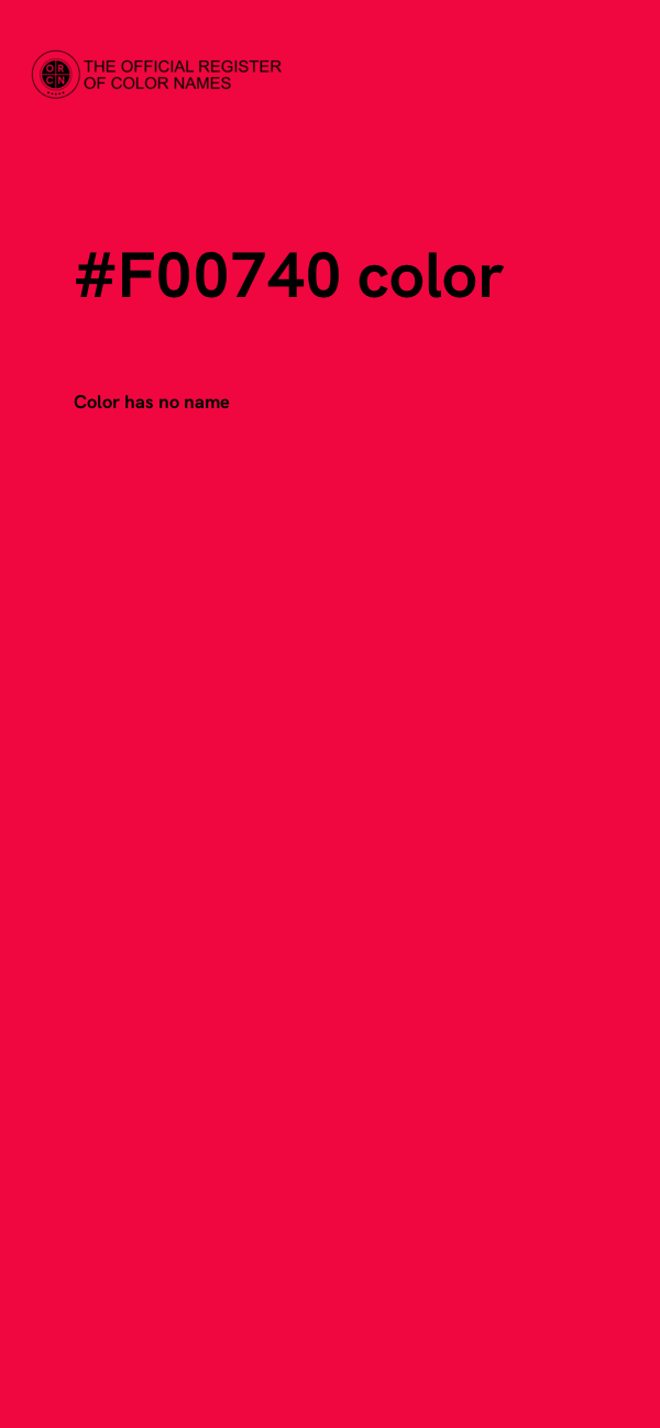 #F00740 color image