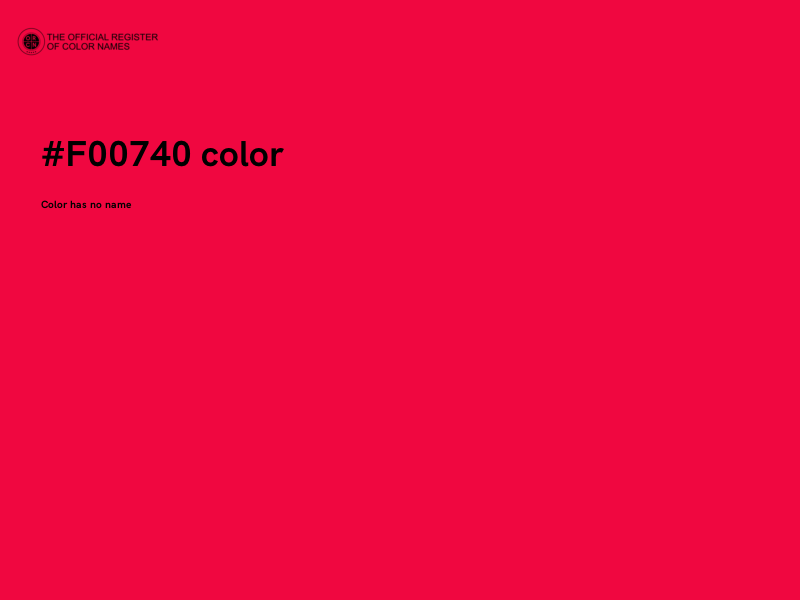 #F00740 color image