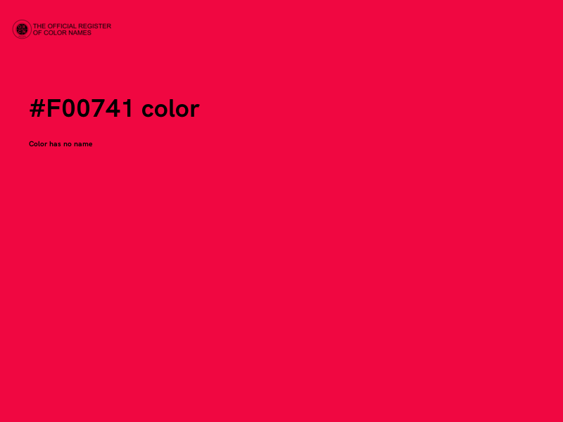 #F00741 color image