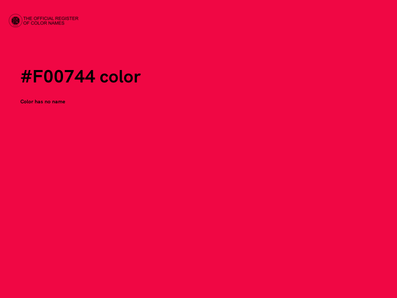 #F00744 color image