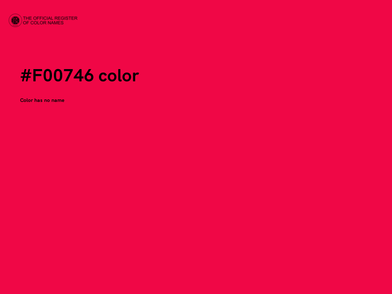 #F00746 color image