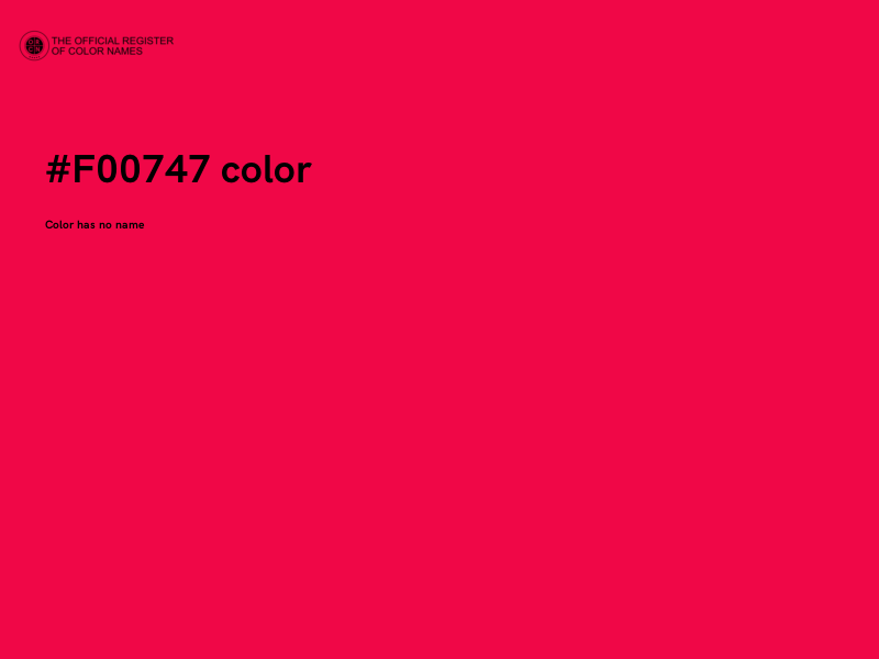 #F00747 color image