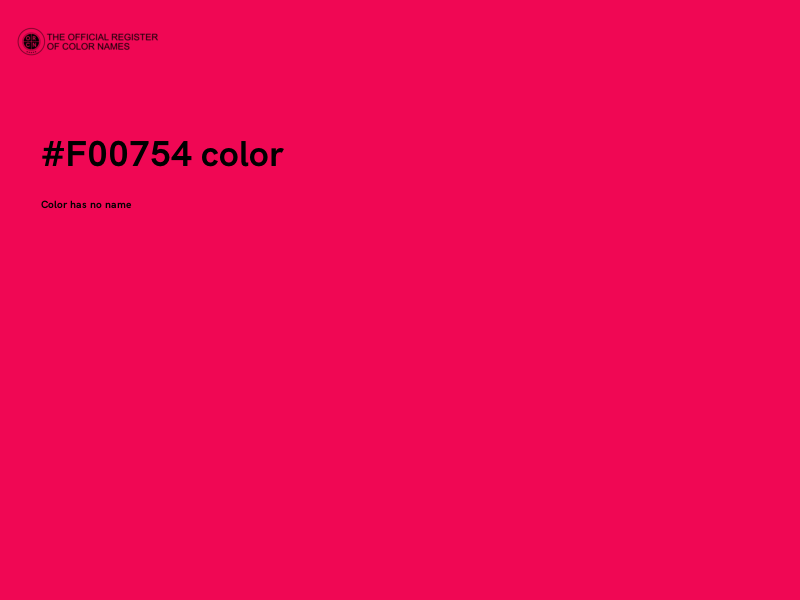 #F00754 color image