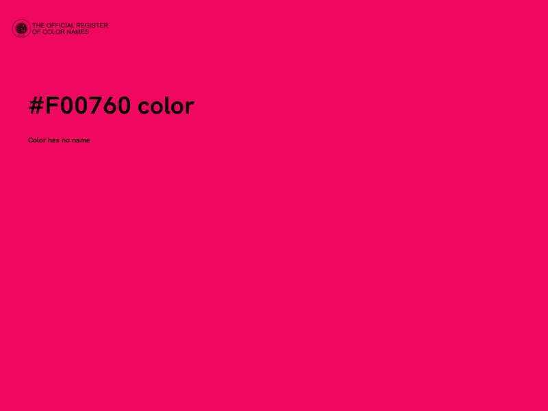 #F00760 color image