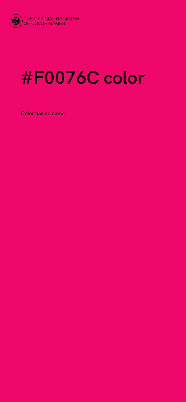 #F0076C color image