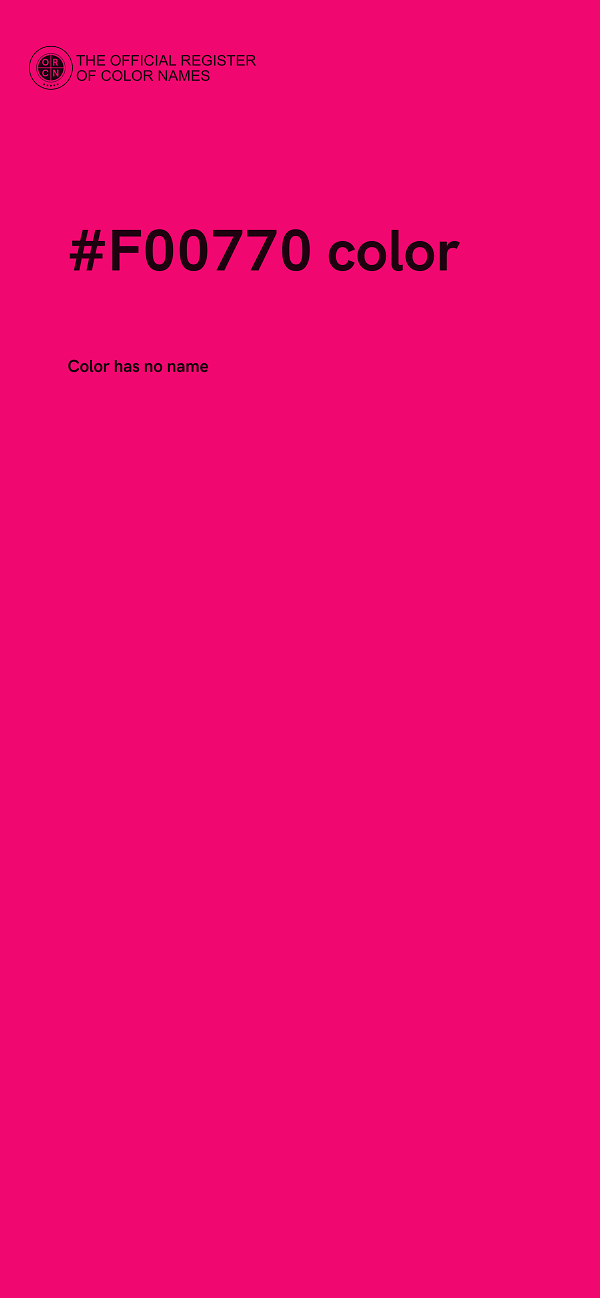 #F00770 color image