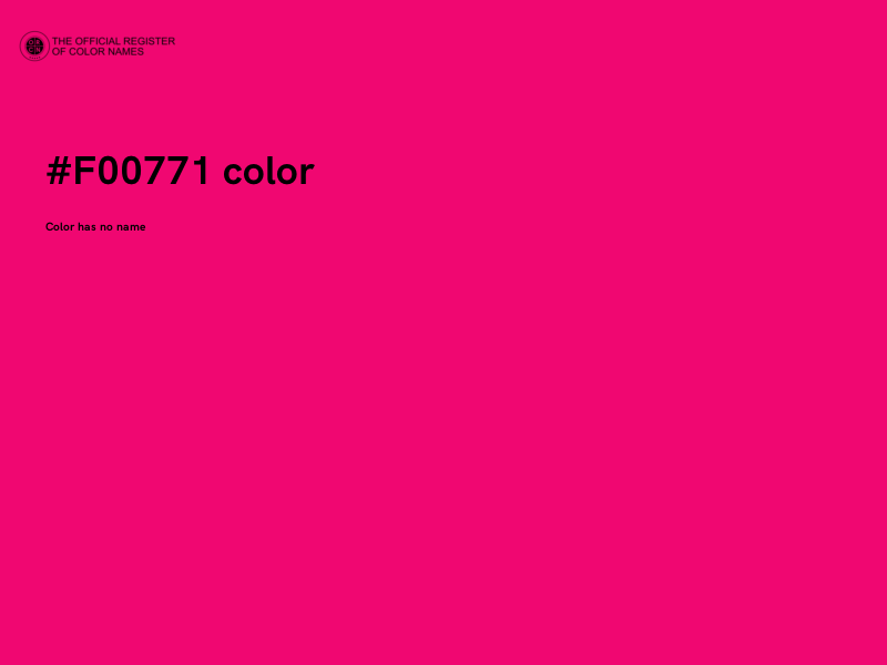 #F00771 color image