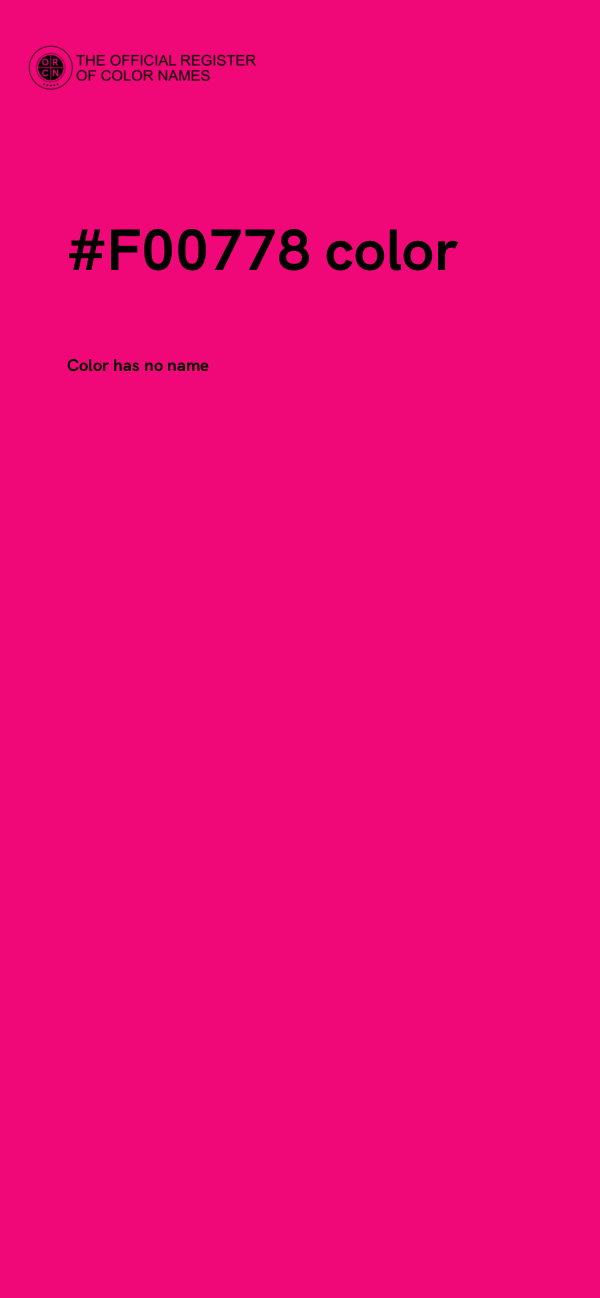 #F00778 color image