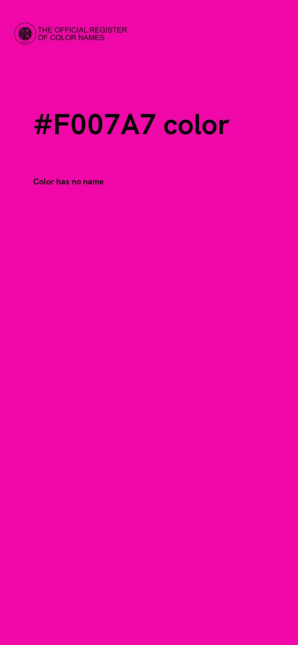 #F007A7 color image