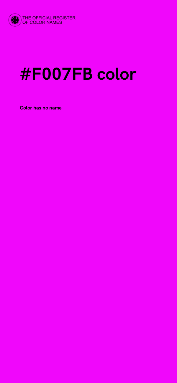 #F007FB color image