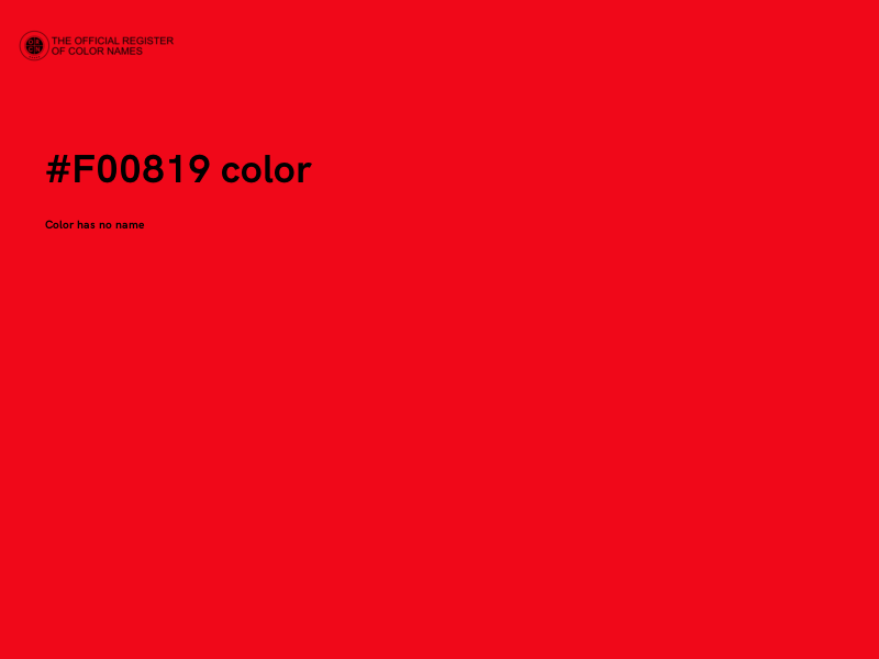 #F00819 color image