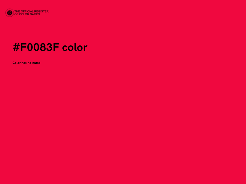 #F0083F color image
