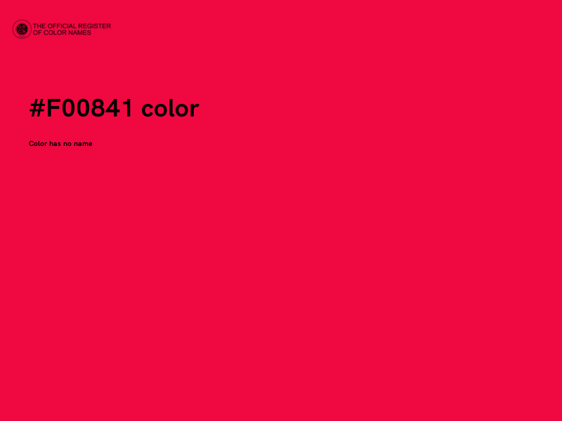 #F00841 color image