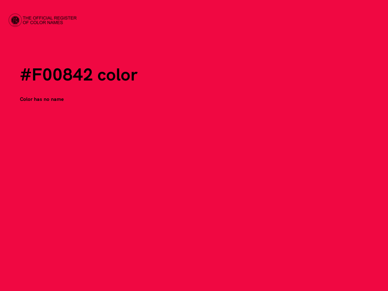 #F00842 color image