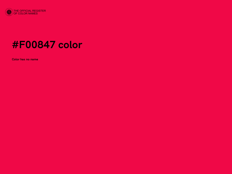 #F00847 color image