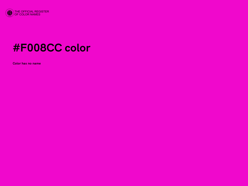 #F008CC color image