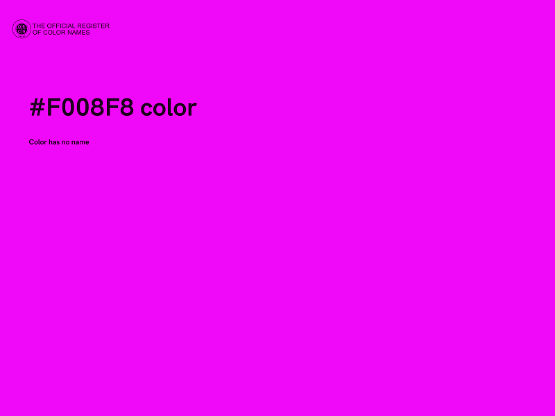 #F008F8 color image